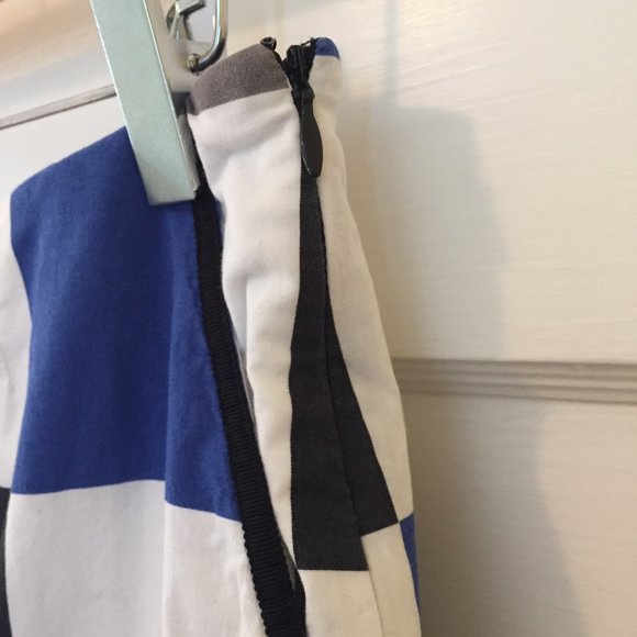 Golftini "Hollywood Squares" blue black white cotton stretch skort - size 2 - Picture 3 of 12